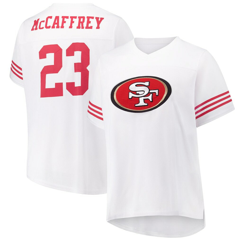 NFL San Francisco 49ers Christian McCaffrey  Women's Plus Size Fashion Jersey