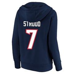 NFL Houston Texans C.J. Stroud  Women's Plus Size Player Name & Number V-Neck Pullover Hoodie