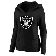 NFL Las Vegas Raiders Maxx Crosby  Women's Plus Size Player Name & Number V-Neck Pullover Hoodie