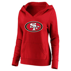 NFL San Francisco 49ers Christian McCaffrey  Women's Plus Size Player Name & Number V-Neck Pullover Hoodie