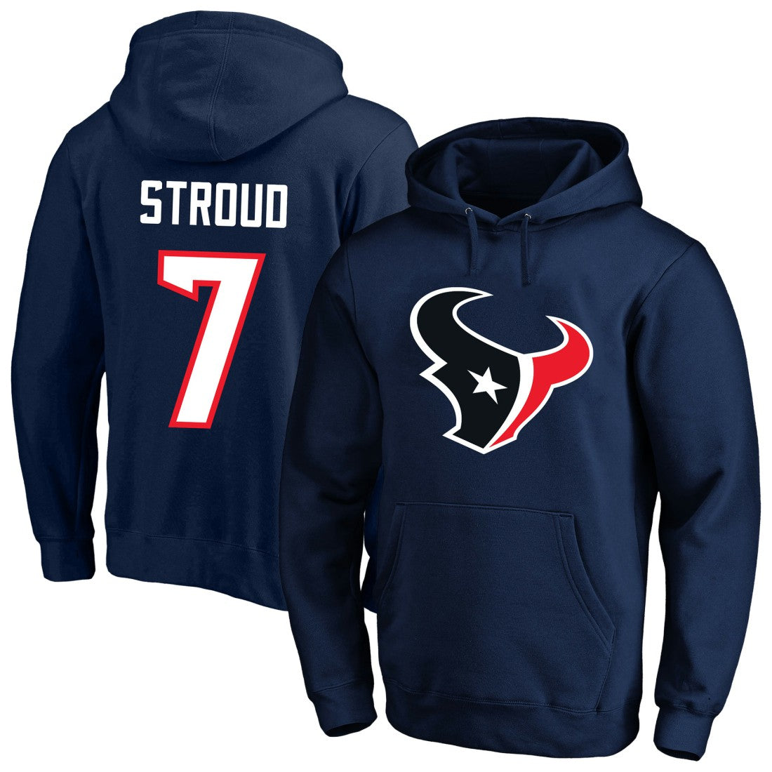 NFL Houston Texans C.J. Stroud  Big & Tall Name & Number Fleece Pullover Hoodie