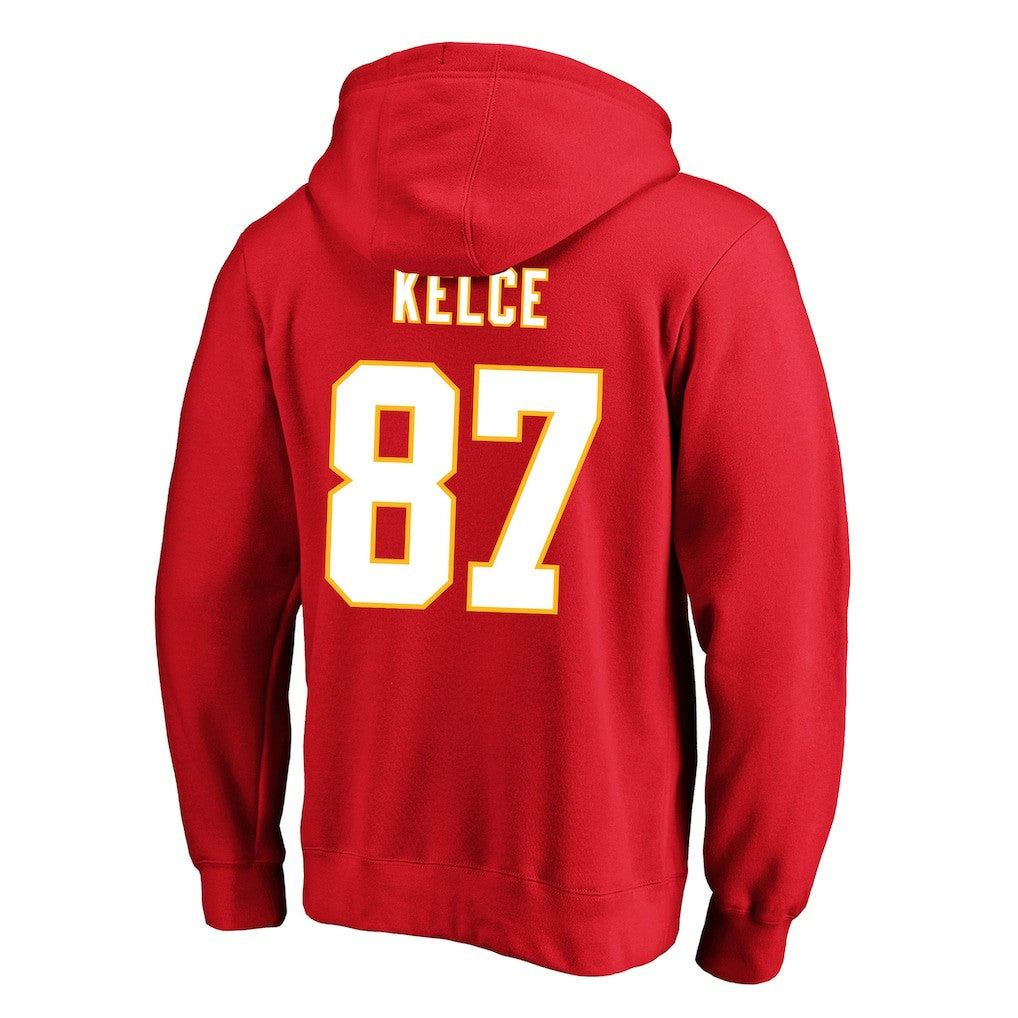 NFL Kansas City Chiefs Travis Kelce  Big & Tall Name & Number Fleece Pullover Hoodie