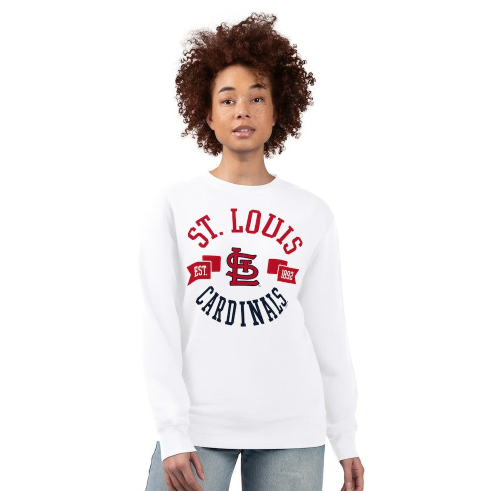 St. Louis Cardinals G-III 4Her by Carl Banks Women's Team Logo Fleece Pullover Sweatshirt - White