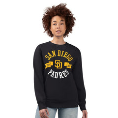 San Diego Padres G-III 4Her by Carl Banks Women's Team Logo Fleece Pullover Sweatshirt - Black