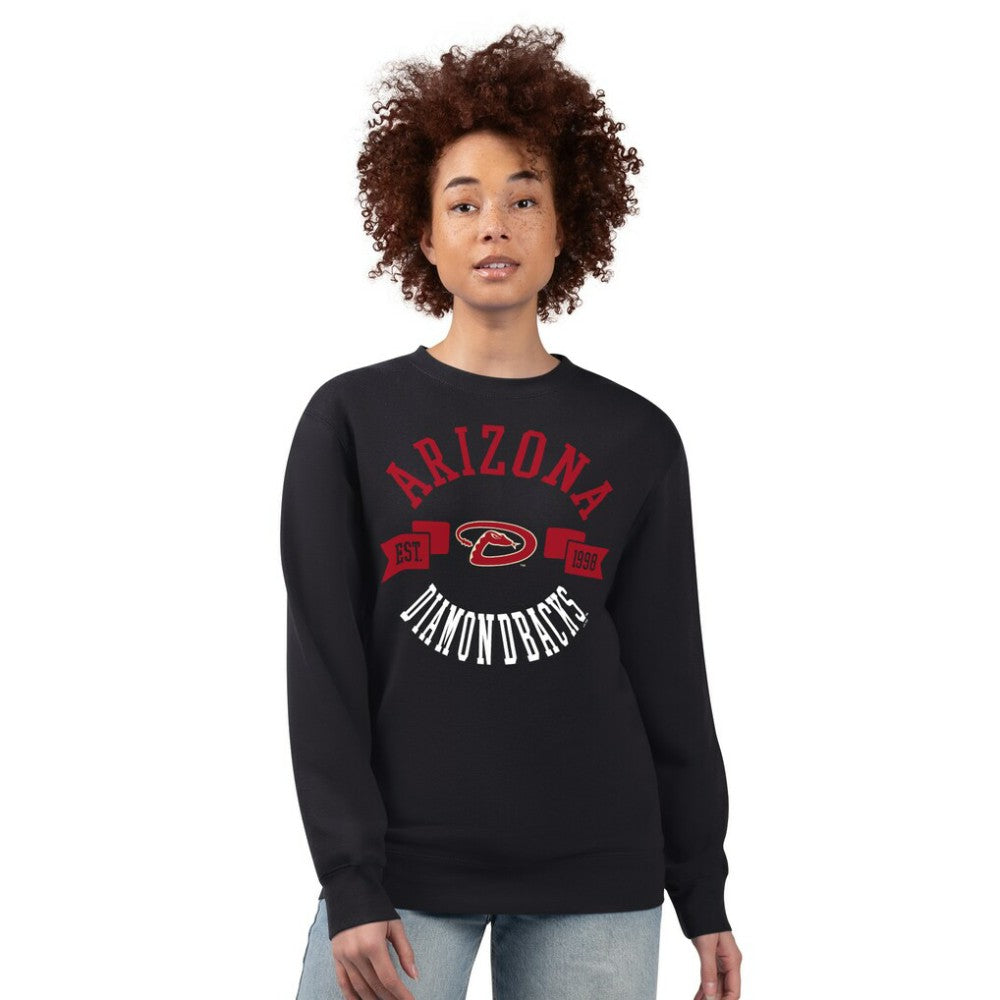 Arizona Diamondbacks G-III 4Her by Carl Banks Women's Team Logo Fleece Pullover Sweatshirt - Black