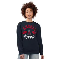 Los Angeles Angels G-III 4Her by Carl Banks Women's Team Logo Fleece Pullover Sweatshirt - Navy