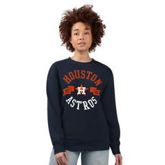 Houston Astros G-III 4Her by Carl Banks Women's Team Logo Fleece Pullover Sweatshirt - Navy
