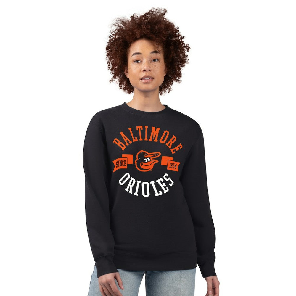 Baltimore Orioles G-III 4Her by Carl Banks Women's Team Logo Fleece Pullover Sweatshirt - Black