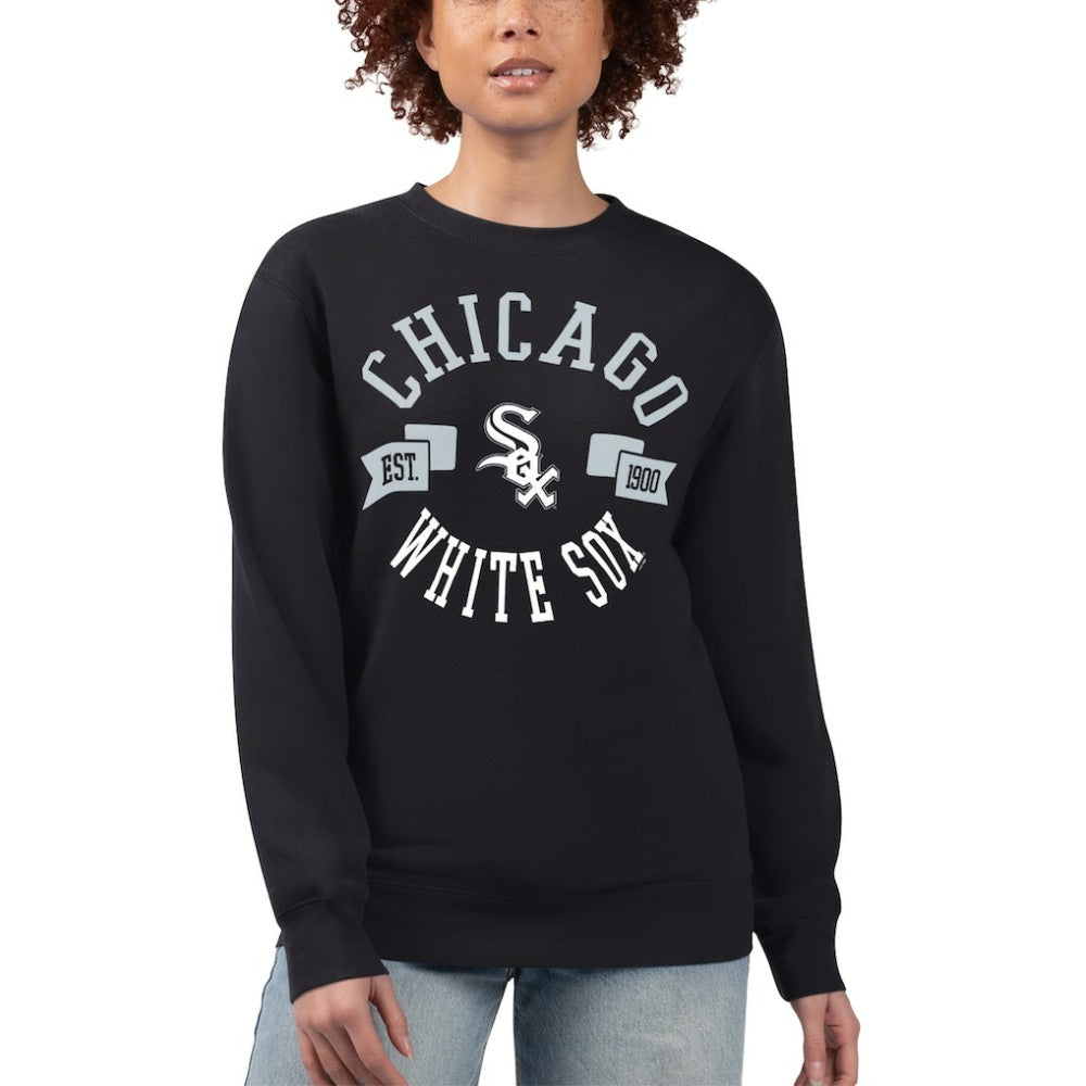 Chicago White Sox G-III 4Her by Carl Banks Women's Team Logo Fleece Pullover Sweatshirt - Black