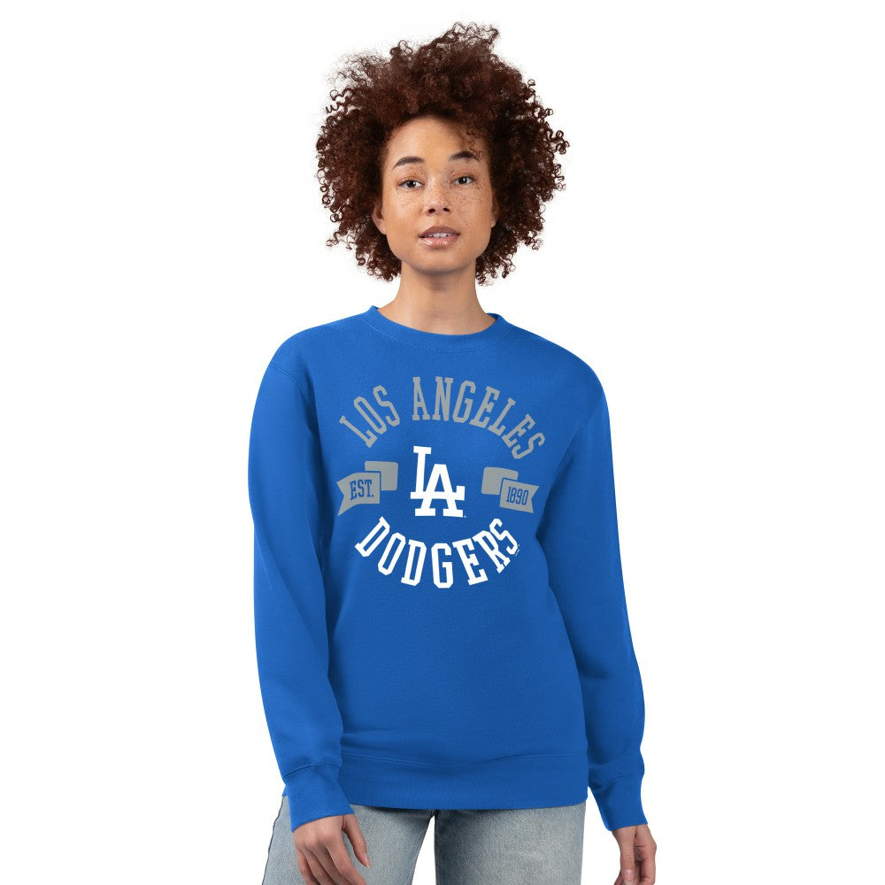 Los Angeles Dodgers G-III 4Her by Carl Banks Women's Team Logo Fleece Pullover Sweatshirt - Royal