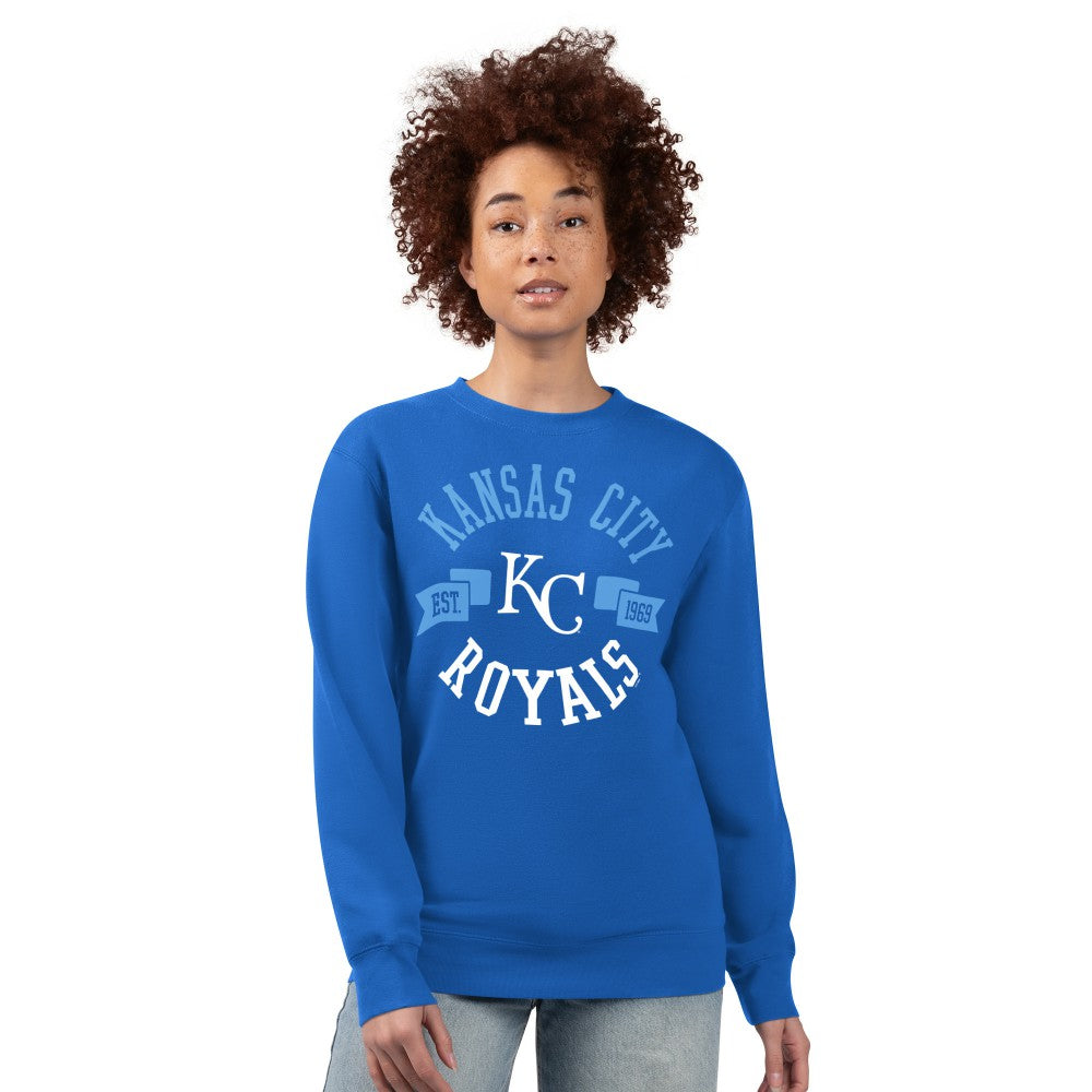 Kansas City Royals G-III 4Her by Carl Banks Women's Team Logo Fleece Pullover Sweatshirt - Royal