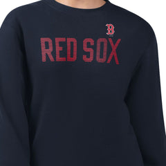 Boston Red Sox G-III 4Her by Carl Banks Women's Dot Print Team Logo Fleece Pullover Sweatshirt - Navy
