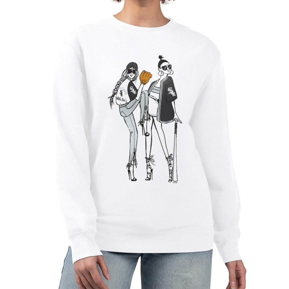 Chicago White Sox G-III 4Her by Carl Banks Women's Baseball Girls Fleece Pullover Sweatshirt - White