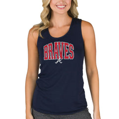 Atlanta Braves Concepts Sport Women's Marathon Racerback Tank Top - Navy