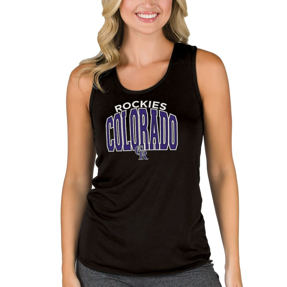 Colorado Rockies Concepts Sport Women's Marathon Racerback Tank Top - Black