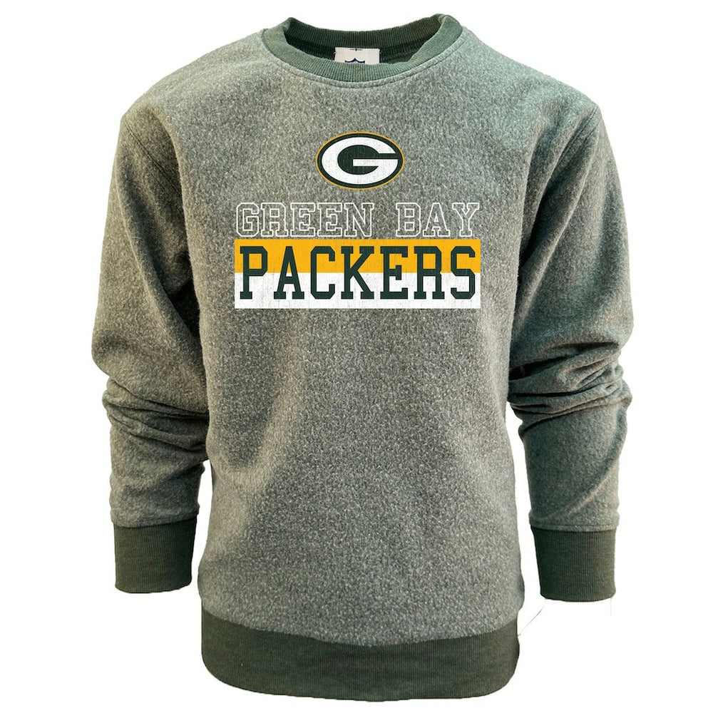 NFL Green Bay Packers Wes & Willy Youth Reversible Fleece Pullover Sweatshirt