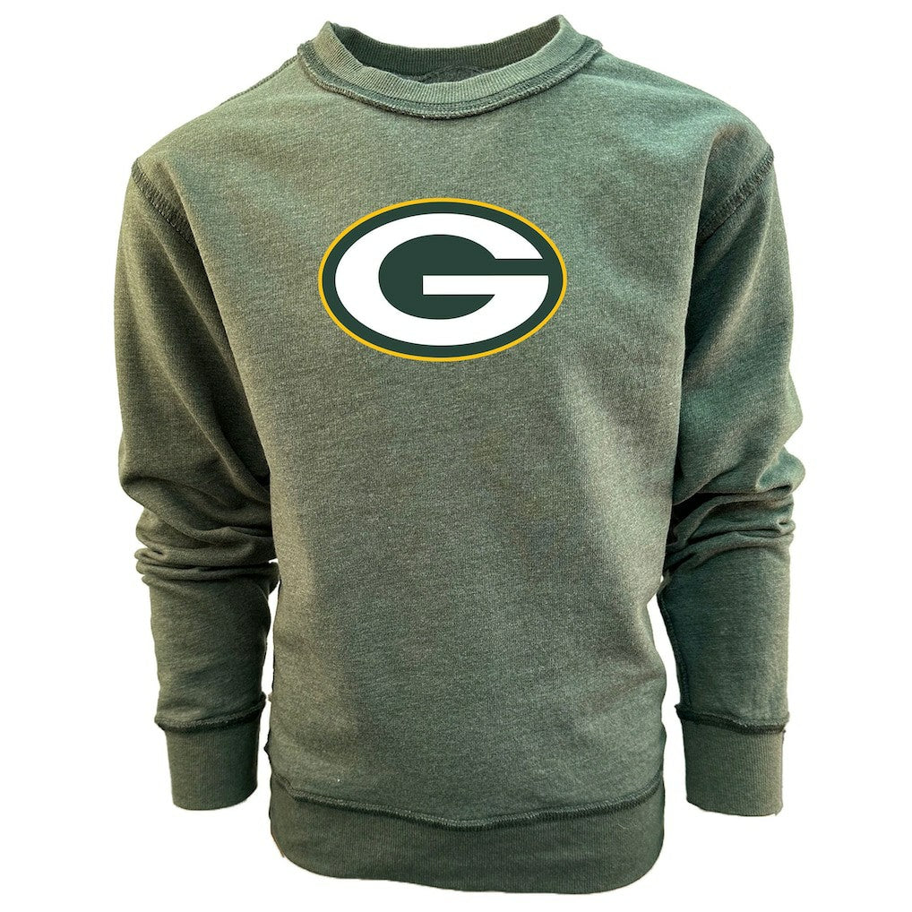 NFL Green Bay Packers Wes & Willy Youth Reversible Fleece Pullover Sweatshirt