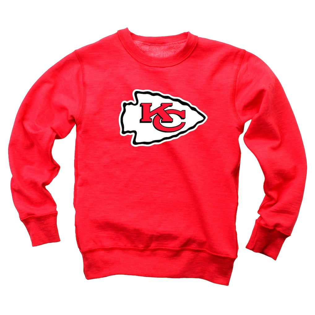 NFL Kansas City Chiefs Wes & Willy Youth Reversible Fleece Pullover Sweatshirt