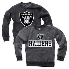 NFL Las Vegas Raiders Wes & Willy Youth Reversible Fleece Pullover Sweatshirt