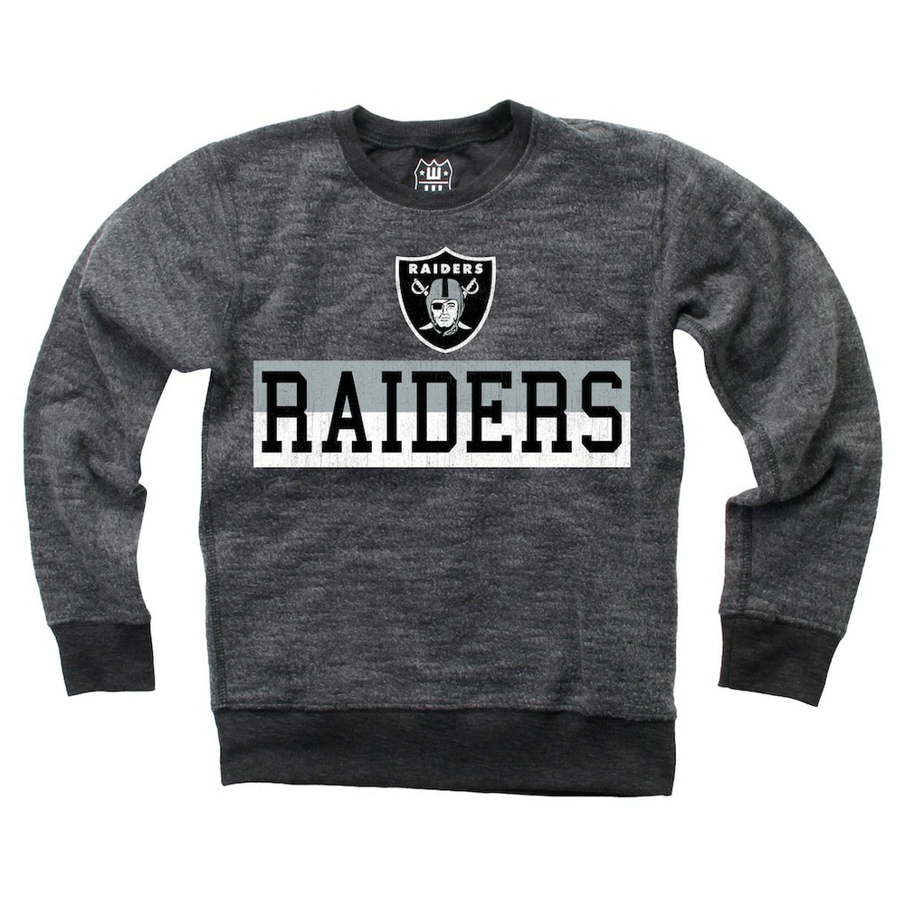 NFL Las Vegas Raiders Wes & Willy Youth Reversible Fleece Pullover Sweatshirt