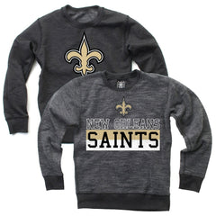NFL New Orleans Saints Wes & Willy Youth Reversible Fleece Pullover Sweatshirt