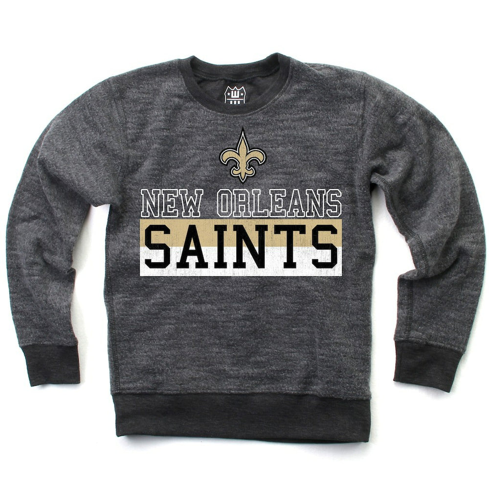 NFL New Orleans Saints Wes & Willy Youth Reversible Fleece Pullover Sweatshirt