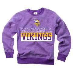 NFL Minnesota Vikings Wes & Willy Youth Reversible Fleece Pullover Sweatshirt