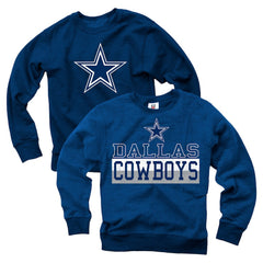 NFL Dallas Cowboys Wes & Willy Youth Reversible Fleece Pullover Sweatshirt