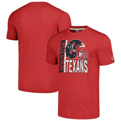 NFL Houston Texans Homage Unisex Helmet Stripe Tri-Blend T-Shirt