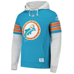 NFL Miami Dolphins '47 Throwback Double Header Blitz Cornerback Hoodie