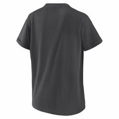 Milwaukee Brewers WEAR by Erin Andrews Women's Domestic Box Color Boyfriend T-Shirt - Charcoal