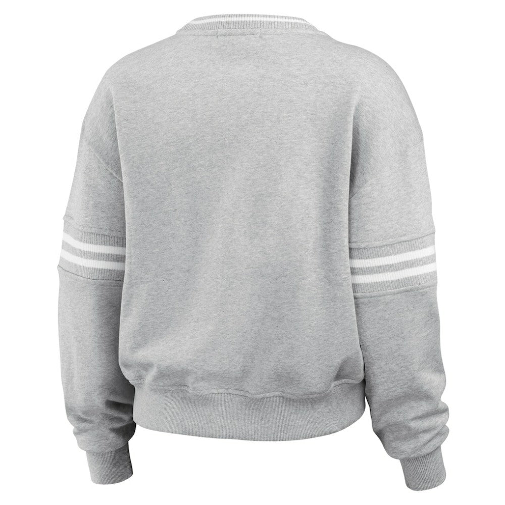 St. Louis Cardinals WEAR by Erin Andrews Women's Domestic Crest Pullover Sweatshirt - Heather Gray