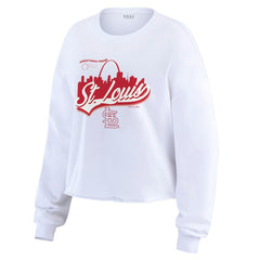 St. Louis Cardinals WEAR by Erin Andrews Women's Domestic Postcard Long Sleeve T-Shirt - White