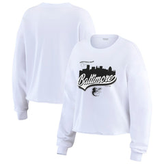 Baltimore Orioles WEAR by Erin Andrews Women's Domestic Postcard Long Sleeve T-Shirt - White