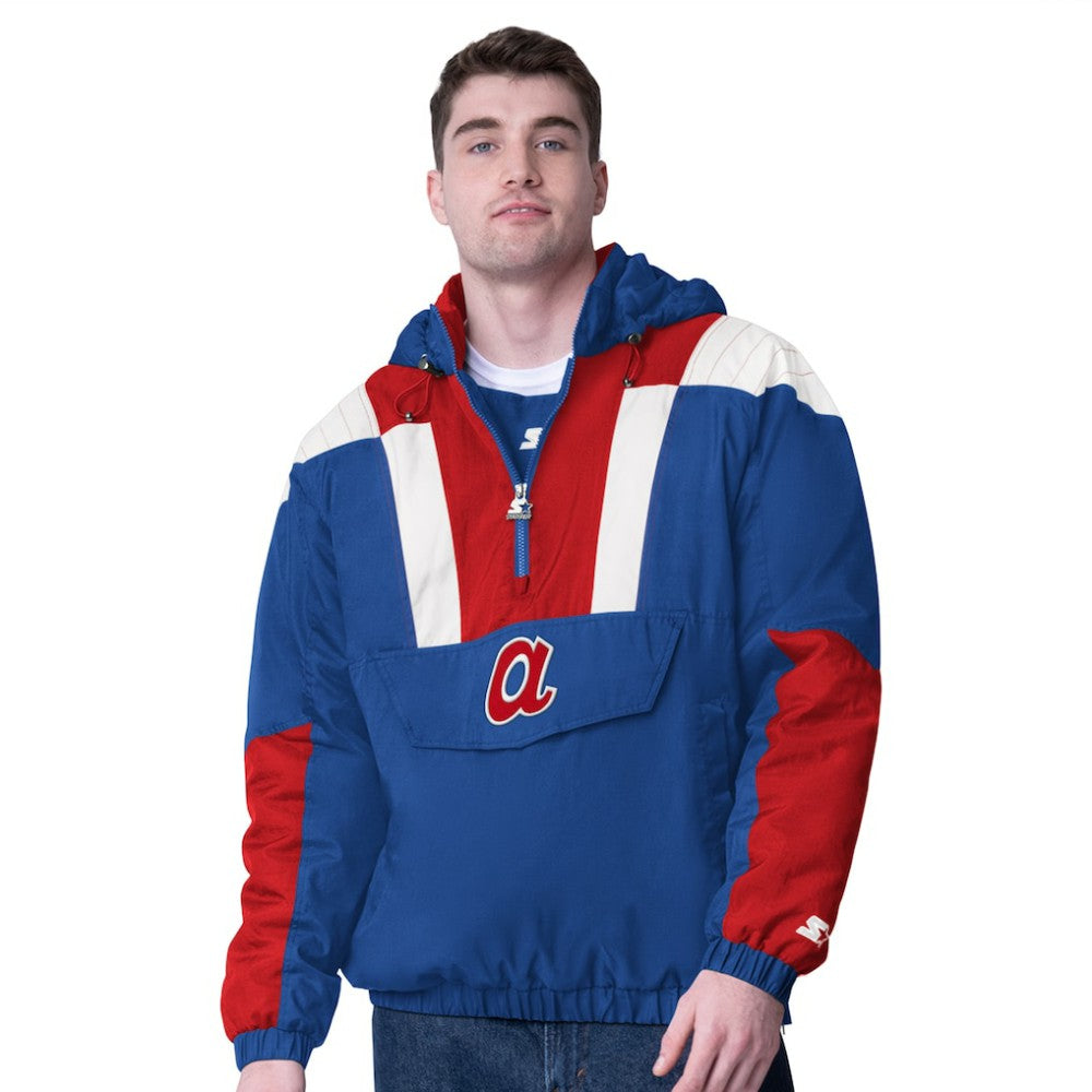 Atlanta Braves Starter Cooperstown Collection Charger Half-Zip Jacket - Royal