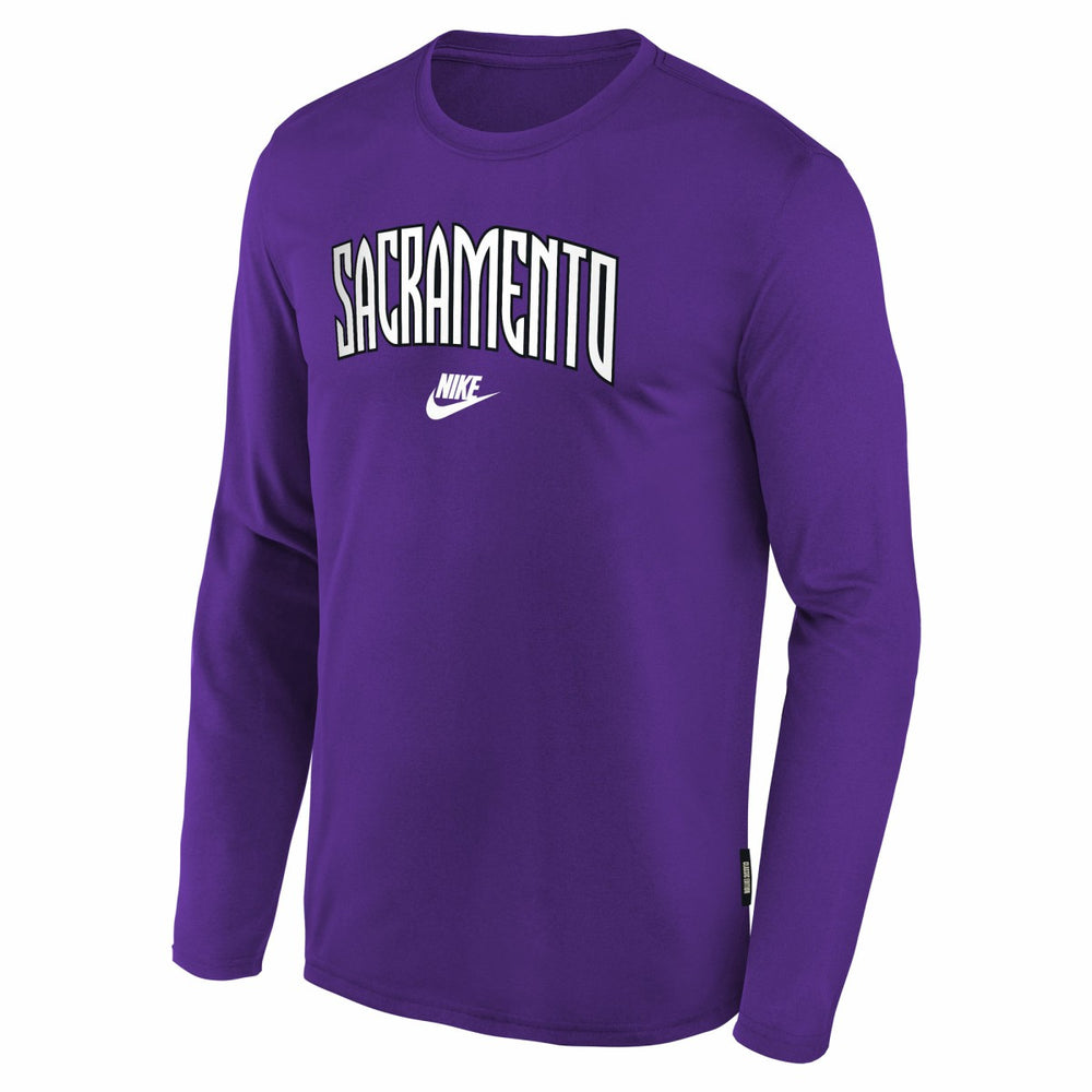 Sacramento Kings Youth Hardwood Classics Long Sleeve T-Shirt - Purple | Nike on sale