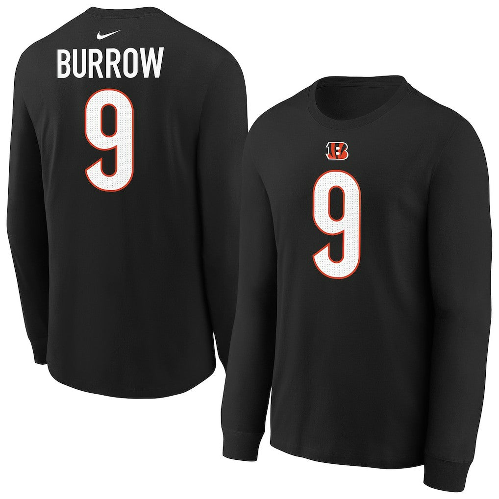 NFL Cincinnati Bengals Joe Burrow  Youth Player Name & Number Long Sleeve T-Shirt