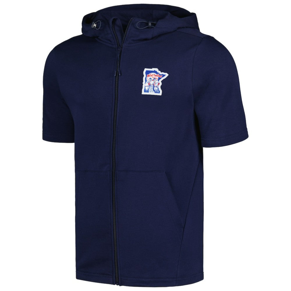 Minnesota Twins Levelwear Recruit Short Sleeve Full-Zip Hoodie - Navy