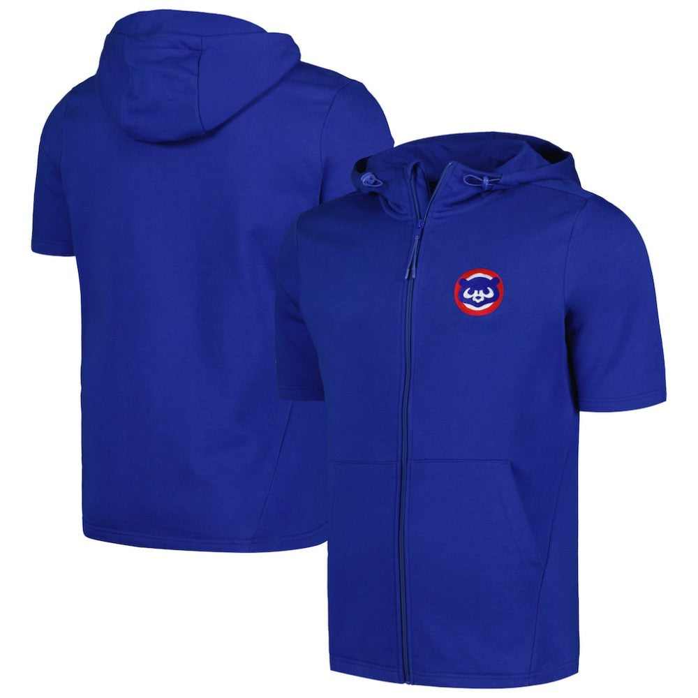 Chicago Cubs Levelwear Recruit Short Sleeve Full-Zip Hoodie - Royal