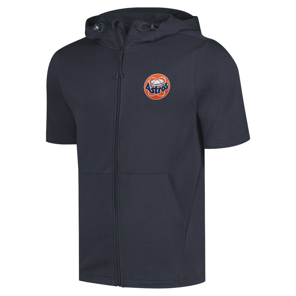 Houston Astros Levelwear Recruit Short Sleeve Full-Zip Hoodie - Navy