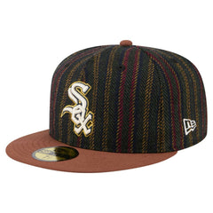 Chicago White Sox Vintage Herringbone 59FIFTY Fitted Hat - Brown | New Era
