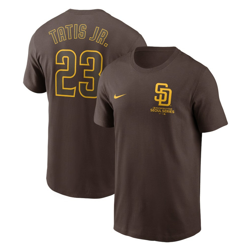 Fernando Tatis Jr. San Diego Padres 2024 MLB World Tour Seoul Series Name & Number T-Shirt - Brown | Nike