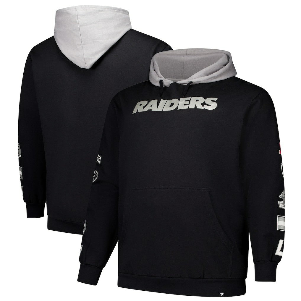 NFL Las Vegas Raiders Big & Tall Patched Out Pullover Hoodie