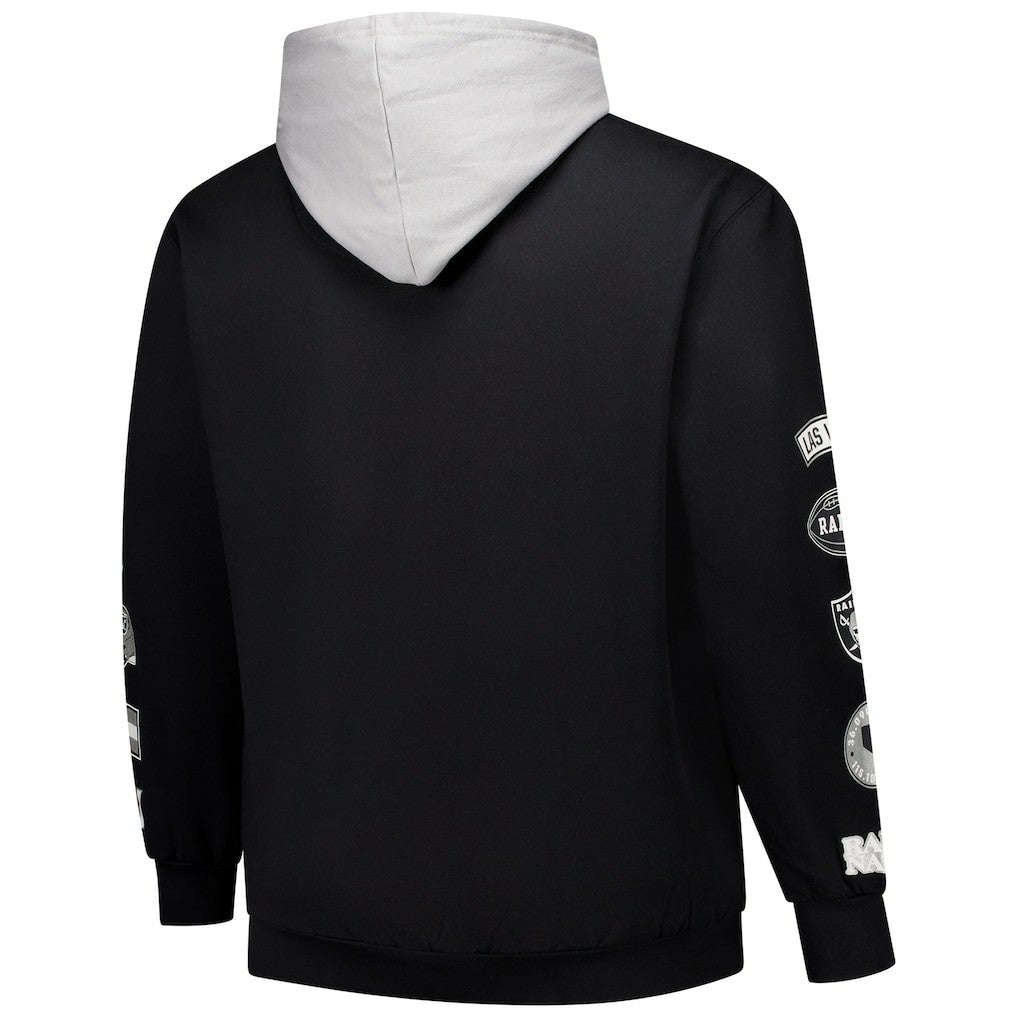 NFL Las Vegas Raiders Big & Tall Patched Out Pullover Hoodie