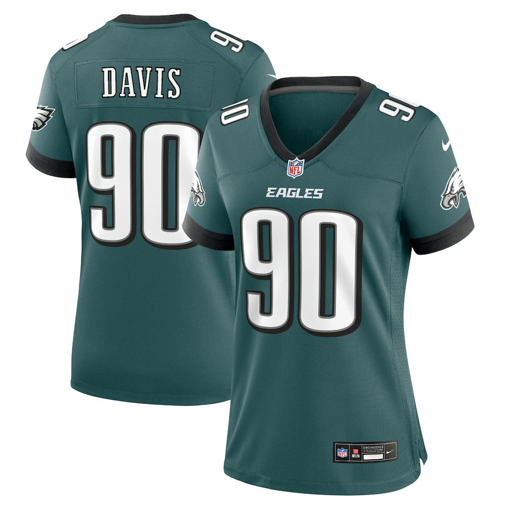 NFL Philadelphia Eagles Jordan Davis  Women's Team Game Jersey