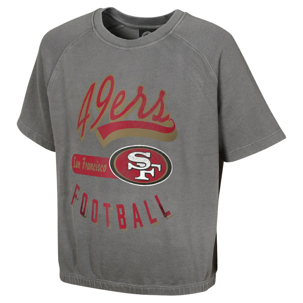 NFL San Francisco 49ers Women's Mineral Wash Short Sleeve Top