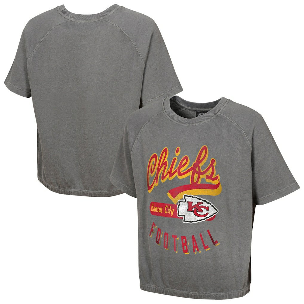 NFL Kansas City Chiefs Women's Mineral Wash Short Sleeve Top