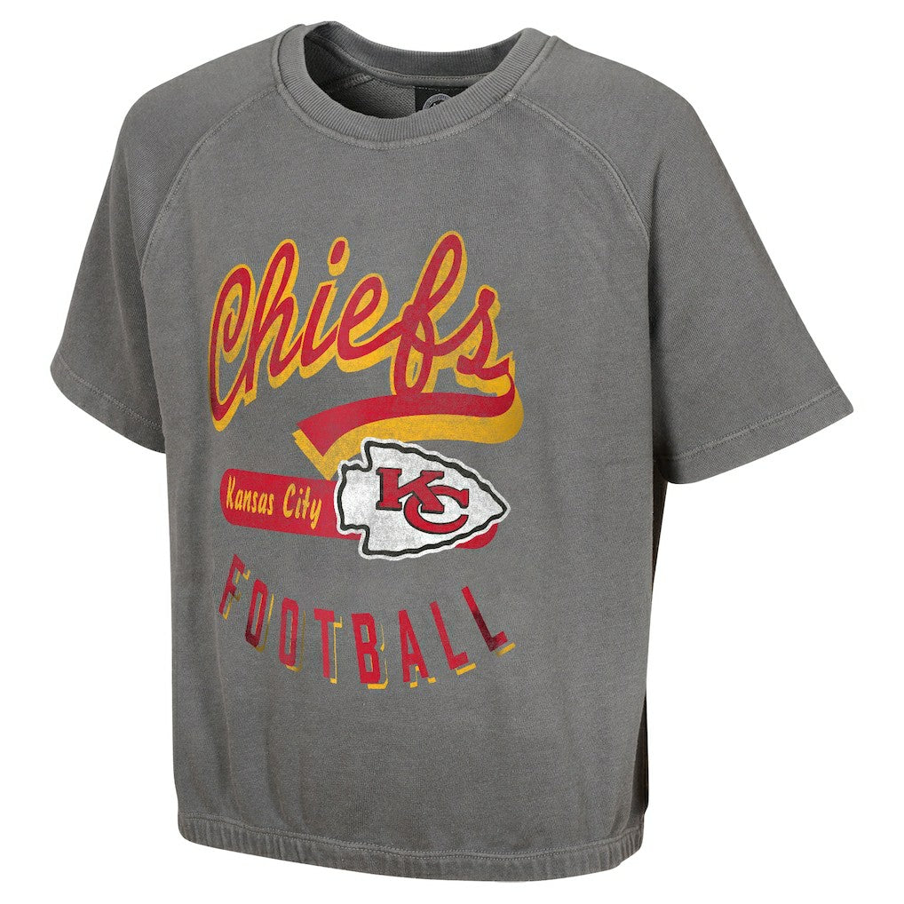 NFL Kansas City Chiefs Women's Mineral Wash Short Sleeve Top