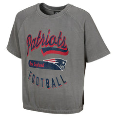 NFL New England Patriots Women's Mineral Wash Short Sleeve Top