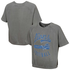 NFL Detroit Lions Women's Mineral Wash Short Sleeve Top